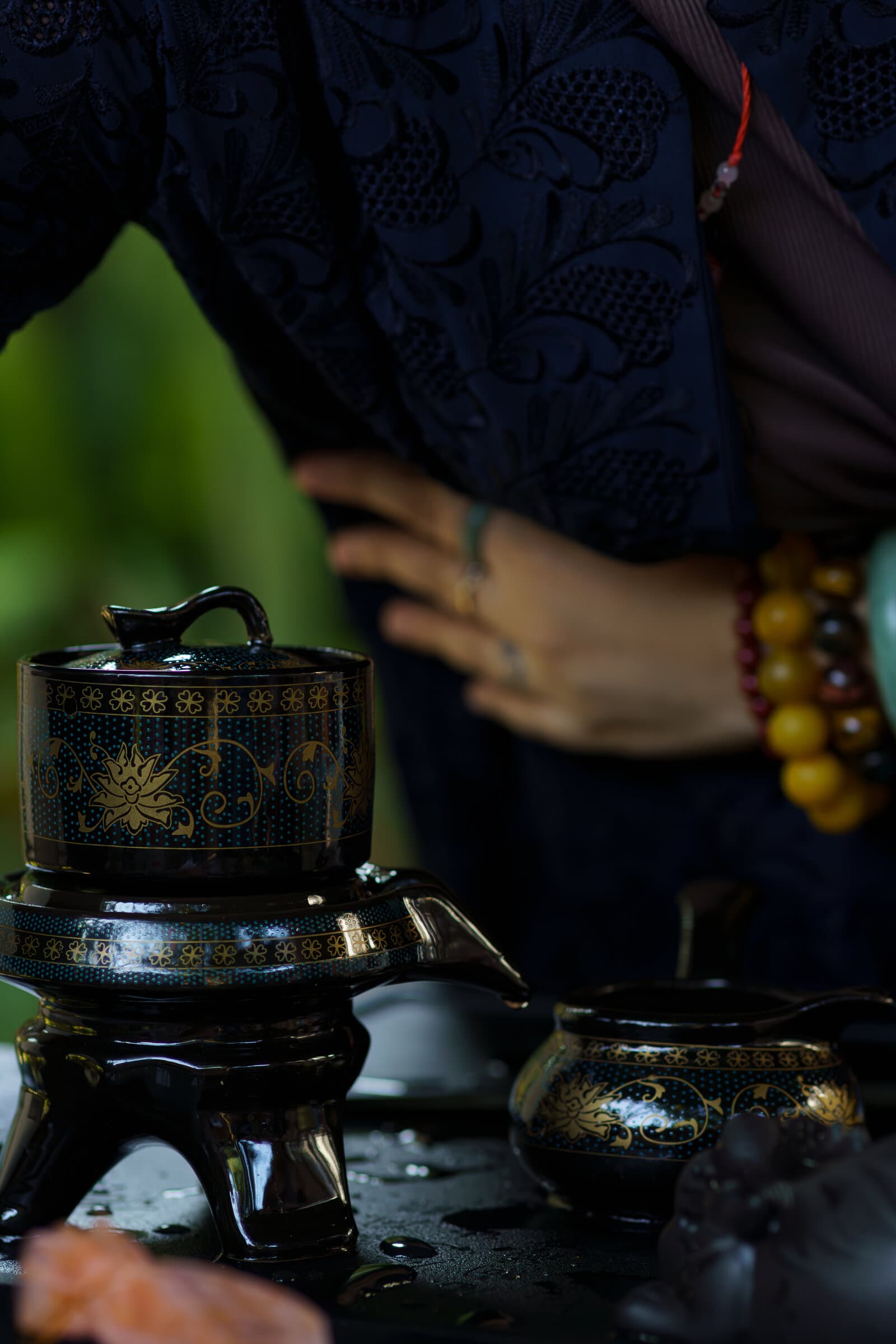 Tea ceremony detail